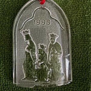 Waterford Crystal Silver Nativity Ornament 1999 Nativity